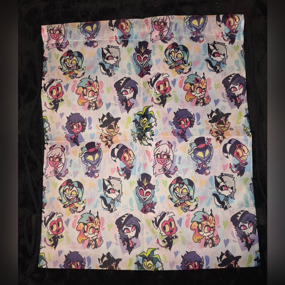 Helluva Boss Drawstring Bookbag Backpack! New Fanmade - Picture 3 of 6